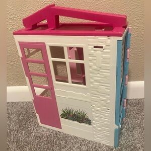 Barbie Folding doll house with attached furnishings